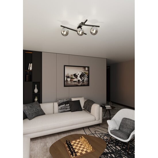 Emibig Emibig SMART 3 Zwart/Grafiet - Moderne plafondlamp voor elke ruimte