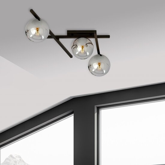 Emibig Emibig SMART 3 Schwarz/Grafit - Moderne Deckenlampe für stilvolles Ambiente