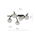 Emibig Emibig SMART 5 BLACK/GRAFIT - Moderne plafondlamp voor elke ruimte