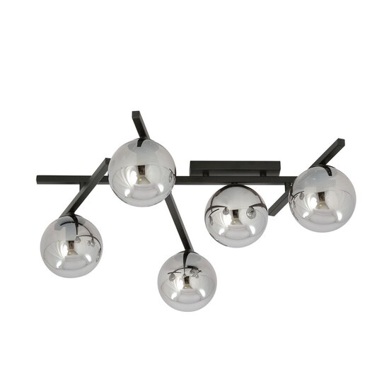 Emibig Emibig SMART 5 BLACK/GRAFIT - Plafonnier moderne pour tous les espaces