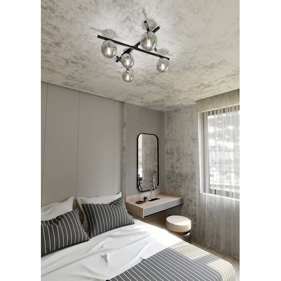 Emibig Emibig SMART 5 Black/Graphite - Modern ceiling lamp for any space