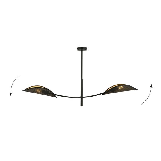 Emibig LOTUS 2 BLACK/GOLD - Modern ceiling lamp for any space