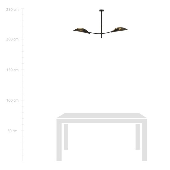 Emibig LOTUS 2 BLACK/GOLD - Modern ceiling lamp for any space