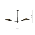 Emibig Emibig LOTUS 2 Noir/Doré - Lampe Suspendue Moderne pour une Ambiance Élégante