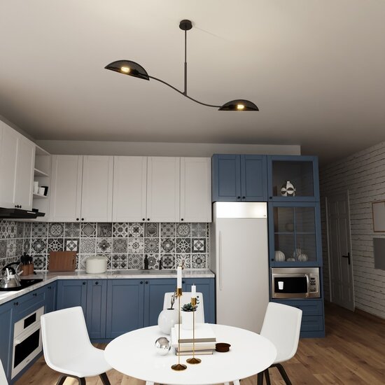 Emibig Emibig LOTUS 2 Black/Gold - Modern Pendant Lamp for a Stylish Atmosphere