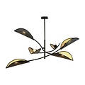 Emibig Emibig LOTUS 6 Black/Gold - Modern ceiling lamp for a stylish look