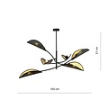 Emibig Emibig LOTUS 6 BLACK/GOLD - Lampe de plafond moderne pour intérieurs élégants