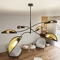 Emibig Emibig LOTUS 6 Schwarz/Gold - Elegante Deckenlampe für modernes Wohnen