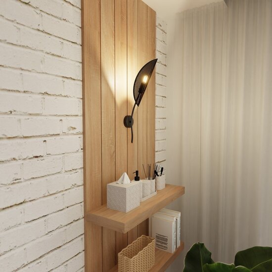 Emibig Emibig LOTUS K1 BLACK/GOLD - Lámpara de pared moderna para una iluminación elegante