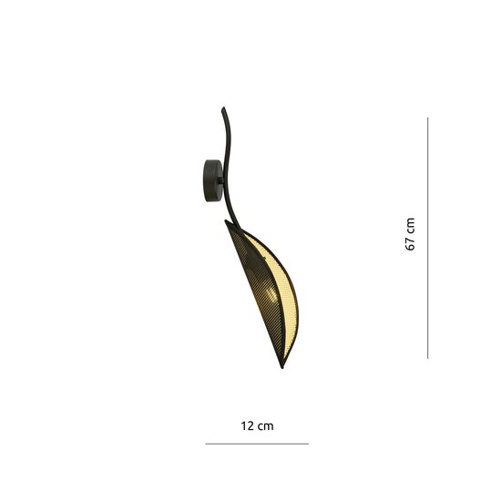 Emibig Emibig LOTUS K1 BLACK/GOLD - Moderne Wandlampe für stilvolle Beleuchtung