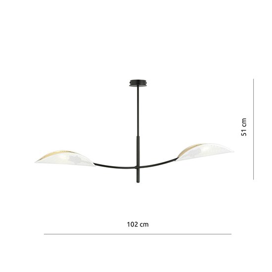 Emibig LOTUS 2 WHITE/GOLD - Moderne Deckenlampe für jeden Raum