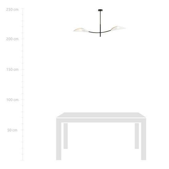 Emibig LOTUS 2 WHITE/GOLD - Lámpara de techo moderna para cualquier espacio