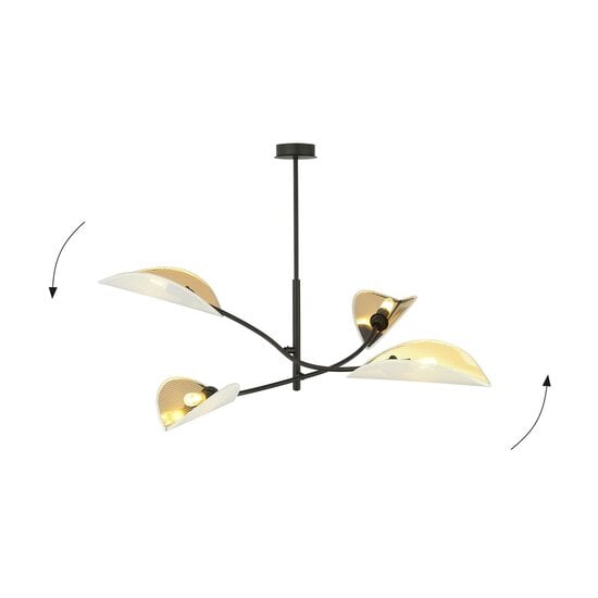 Emibig Emibig LOTUS 4 WHITE/GOLD - Modern ceiling lamp for stylish lighting