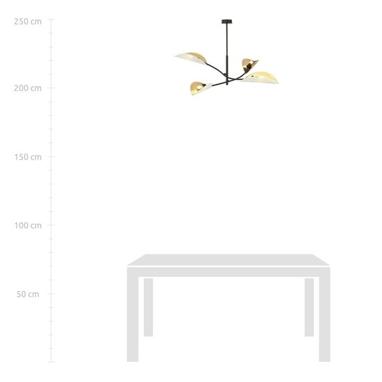 Emibig Emibig LOTUS 4 WIT/GOUDE Hanglamp - Modern design voor elke ruimte