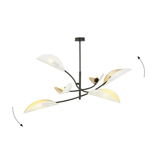 Emibig Emibig LOTUS 6 WHITE/GOLD - Lámpara de techo moderna para una iluminación elegante