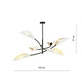 Emibig Emibig LOTUS 6 WHITE/GOLD - Lámpara de techo moderna para una iluminación elegante