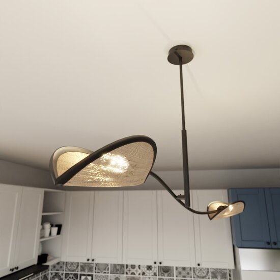 Emibig Emibig LOTUS 2 BLACK/RATTAN - Créez une ambiance chaleureuse chez vous