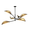 Emibig Emibig LOTUS 6 Black/Rattan - Bohemian style ceiling lamp