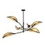 Emibig Emibig LOTUS 6 BLACK/RATTAN - Stilvolle Deckenlampe für jeden Raum