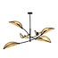 Emibig Emibig LOTUS 6 BLACK/RATTAN - Stylish ceiling lamp for any space