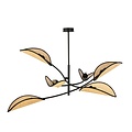 Emibig Emibig LOTUS 6 BLACK/RATTAN - Lampe de plafond élégante pour tous les espaces