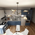 Emibig Emibig LOTUS 6 BLACK/RATTAN - Stylish ceiling lamp for any space