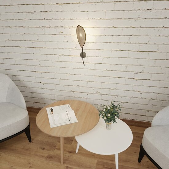 Emibig Emibig LOTUS K1 NOIR/RATTAN - Applique murale bohème pour une ambiance chaleureuse