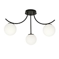Emibig Emibig BOSTON 3 BLACK/OPAL - Lampe de plafond moderne pour un éclairage élégant