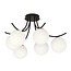 Emibig Emibig BOSTON 6 BLACK/OPAL - Moderne Deckenlampe für jeden Raum