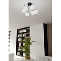 Emibig Emibig BOSTON 6 Negro/Opal - Lámpara de techo moderna para espacios elegantes