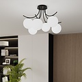 Emibig Emibig BOSTON 6 BLACK/OPAL - Modern ceiling lamp for any room