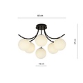 Emibig Emibig BOSTON 6 BLACK/OPAL - Moderne plafondlamp voor elke ruimte
