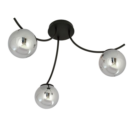Emibig Emibig BOSTON 3 BLACK/GRAFIT - Moderne plafondlamp voor elke ruimte