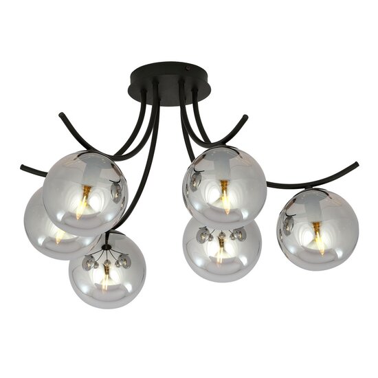 Emibig Emibig BOSTON 6 Black/Graphite - Modern ceiling lamp for any space