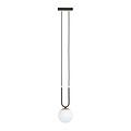 Emibig Emibig GLAM 1 BLACK/OPAL - Retro hanglamp voor sfeervolle verlichting