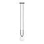 Emibig Emibig GLAM 1 BLACK/OPAL - Lampe suspendue rétro pour un éclairage élégant