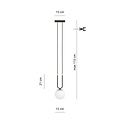 Emibig Emibig GLAM 1 BLACK/OPAL - Retro hanglamp voor sfeervolle verlichting