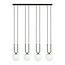 Emibig Emibig GLAM 4 BLACK/OPAL - Lampe suspendue rétro pour une ambiance élégante