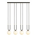 Emibig Emibig GLAM 4 BLACK/OPAL - Lampe suspendue rétro pour une ambiance élégante