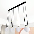 Emibig Emibig GLAM 4 BLACK/OPAL - Lampe suspendue rétro pour une ambiance élégante