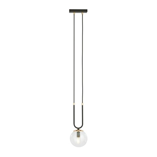 Emibig Emibig GLAM 1 Zwart/Transparant - Retro Hanglamp voor een Stijlvolle Sfeer
