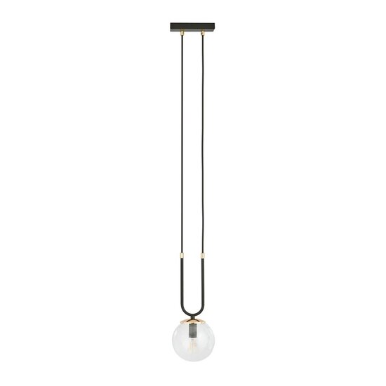 Emibig Emibig GLAM 1 BLACK/TRANSPARENT - Retro hanglamp voor sfeervolle verlichting