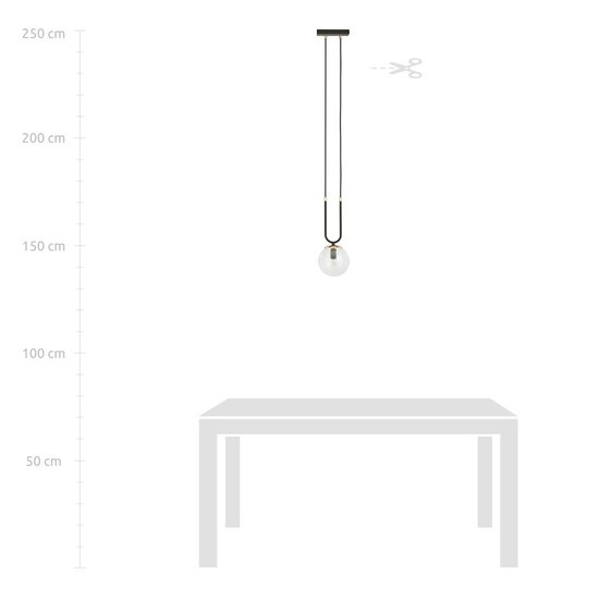 Emibig Emibig GLAM 1 Noir/Transparent - Suspension Rétro pour une Ambiance Élégante
