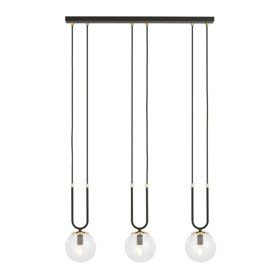 Emibig Emibig GLAM 3 BLACK/TRANSPARENT - Lampe suspendue rétro pour une ambiance élégante