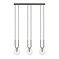 Emibig Emibig GLAM 3 BLACK/TRANSPARENT - Lampe suspendue rétro pour une ambiance élégante