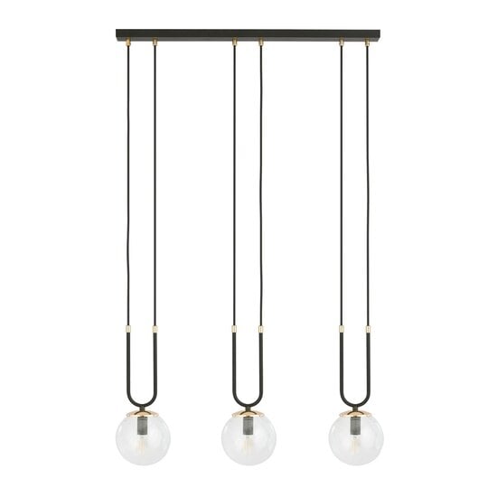 Emibig Emibig GLAM 3 BLACK/TRANSPARENT - Lampe suspendue rétro pour une ambiance élégante