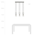 Emibig Emibig GLAM 3 BLACK/TRANSPARENT - Retro hanglamp voor een stijlvolle sfeer