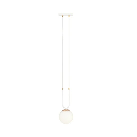 Emibig Emibig GLAM 1 WHITE/OPAL - Lámpara colgante retro para una iluminación acogedora