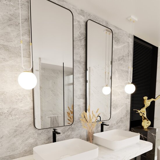 Emibig Emibig GLAM 1 BLANC/OPALE - Suspension Rétro pour une Ambiance Élégante