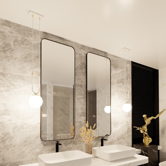 Emibig Emibig GLAM 1 WHITE/OPAL - Retro hanglamp voor sfeervolle verlichting